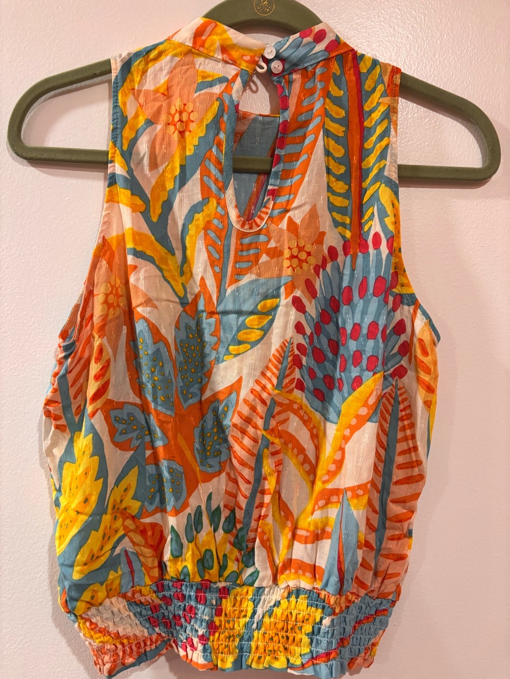 Christian Siriano Vibrant Multicolor Sleeveless Mock Neck Top - Picture 3 of 3